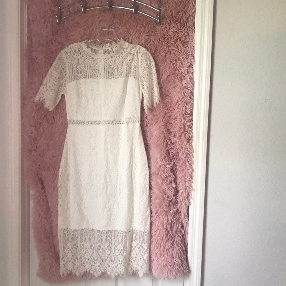 Elegant Lace White dress